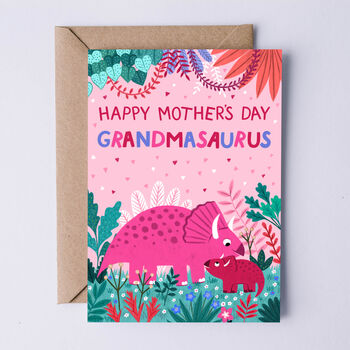 Cute Dinosaur Mother's Day Card For Grandma, 3 of 3