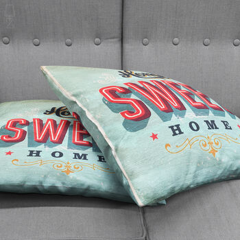 Retro Home Sweet Home Soft Cushion Cover, 4 of 7