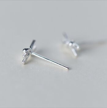 Sterling Silver Knot Stud Earrings, 4 of 4