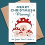Mummy Christmas Card With Cute Toadstools, thumbnail 5 of 5
