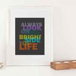 'Always Look On The Bright Side' Print By Hello Monkey