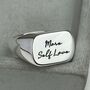 Silver Signet Rings Sterling Silver Self Love Wellness, thumbnail 6 of 10