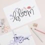 Bespoke Word Print With Floral Illustrations, thumbnail 2 of 8