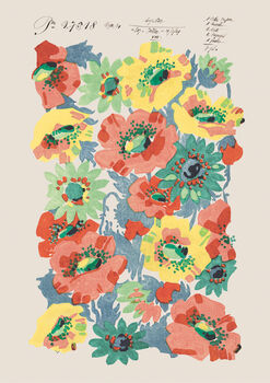Summer Poppies I I Vintage Archive Poster Print, 2 of 2