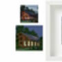 Personalised House Portrait Framed Knitted Art, thumbnail 5 of 9