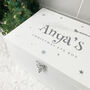 Personalised White Wooden Santa Sleigh Christmas Eve Box Three Sizes 22cm | 27cm | 30cm, thumbnail 4 of 7