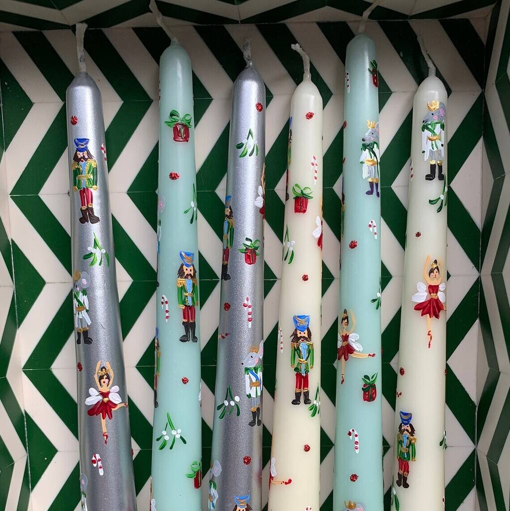 Nutcracker Hand Painted Christmas Candles By Homemade Mummy Designs