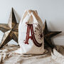 Glitter Initial Personalised Christmas Sack, thumbnail 2 of 8