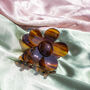 Shiny Flower Claw Hair Clip In Brown Marble Gloss, thumbnail 1 of 2