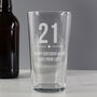 Personalised Big Age Birthday Pint Glass, thumbnail 5 of 5