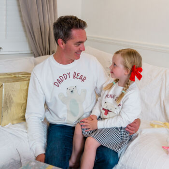 Personalised Polar Bear Matching Family Christmas Jumpers, 7 of 12