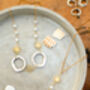 'Tegen' Wood And Pearl Plunge Necklace, thumbnail 9 of 12