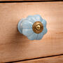Set Of Two Turquoise Melon Ceramic Drawer Pulls, thumbnail 1 of 2