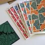 Rudbeckia Block Print Notecards Set Of Eight, thumbnail 3 of 4