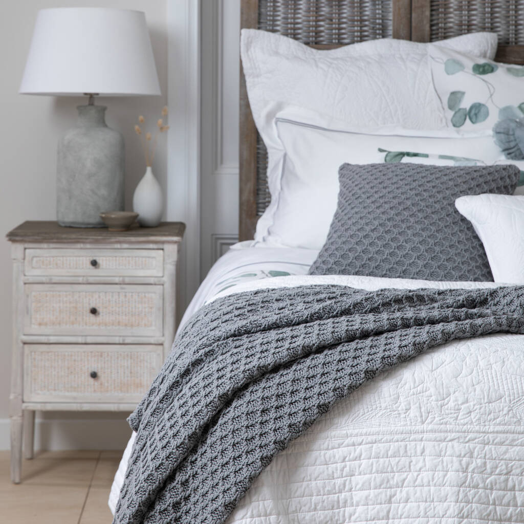 Unity Cotton Large Square Pillowcase White By Wallace Cotton