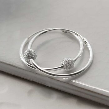 Sterling Silver Disco Ball Hoops, 8 of 10
