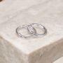 Mini Sterling Silver Huggie Hoop Sleeper Earrings, thumbnail 3 of 9