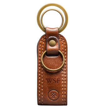 Personalised Men's Italian Leather Key Ring 'Nepi', 7 of 12