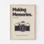 Retro Making Memories Film Camera Wall Print, thumbnail 3 of 7