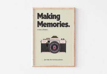 Retro Making Memories Film Camera Wall Print, 3 of 7