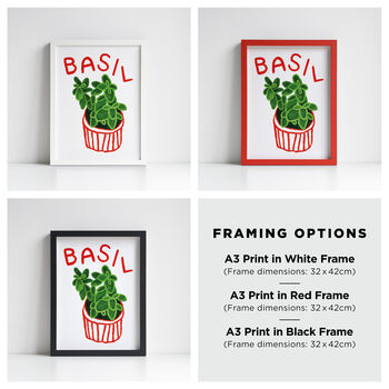 Basil Herb Print From An Original Painting, 3 of 11