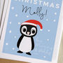 Personalised Cute Penguin Christmas Card, thumbnail 3 of 3