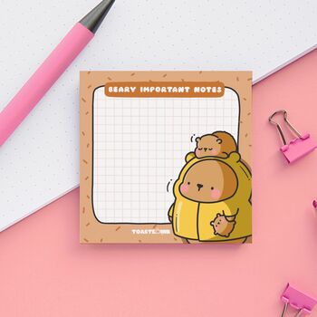 Bear Sticky Notes | Cute Stationery, 2 of 5