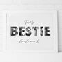 Personalised Photograph Bestie Word Print, thumbnail 2 of 2
