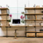 Hannah Industrial Desk And Shelves, thumbnail 5 of 8