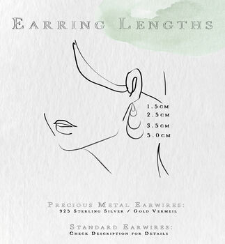 Art Deco Rectangle Gold Earrings, 4 of 7