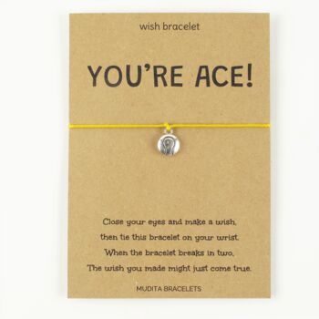 You're Ace Tennis Charm Wish Bracelet, 3 of 5