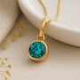 Personalised Gold Plated Sterling Silver December Topaz Birthstone Necklace, thumbnail 1 of 10