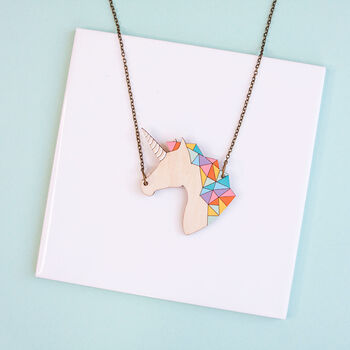 Wooden Unicorn Brooch With Rainbow Mane, 7 of 7
