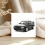 Audi Quattro – Car Greeting Card Illustration, thumbnail 1 of 6