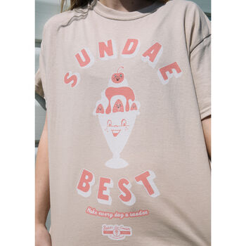 Sundae Best Women's Ice Cream Graphic T Shirt, 3 of 4