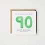 Personalised 80th Birthday Card *Age/Colour Options, thumbnail 4 of 4