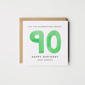Personalised 80th Birthday Card *Age/Colour Options, 4 of 4