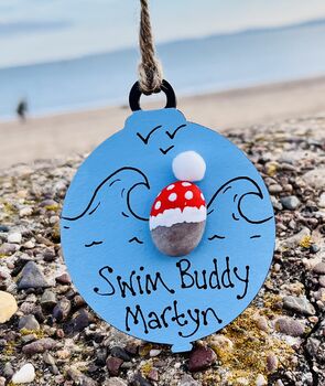 Personalised Sea Swim Bauble Christmas Tree Decoration, 2 of 6