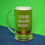 Best Dad Ever Etched Glass Tankard, thumbnail 1 of 5