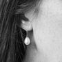 Triora White Freshwater Pearl Drop Earrings, thumbnail 4 of 8