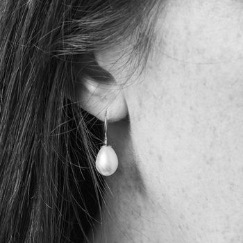 Triora White Freshwater Pearl Drop Earrings, 4 of 8