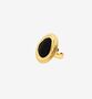 Enso Black Onyx And Molten Gold Ring, thumbnail 1 of 4
