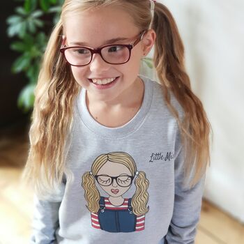 Personalised Little Miss Childrens Sweatshirt, 2 of 4