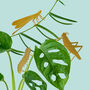 Bugs Plant Decorations Set Of Three Damselfly, Grasshopper, Caterpillar, thumbnail 1 of 4