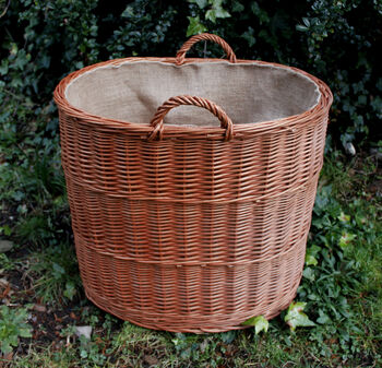 Oval Deep Large Storage Log Basket, 5 of 6