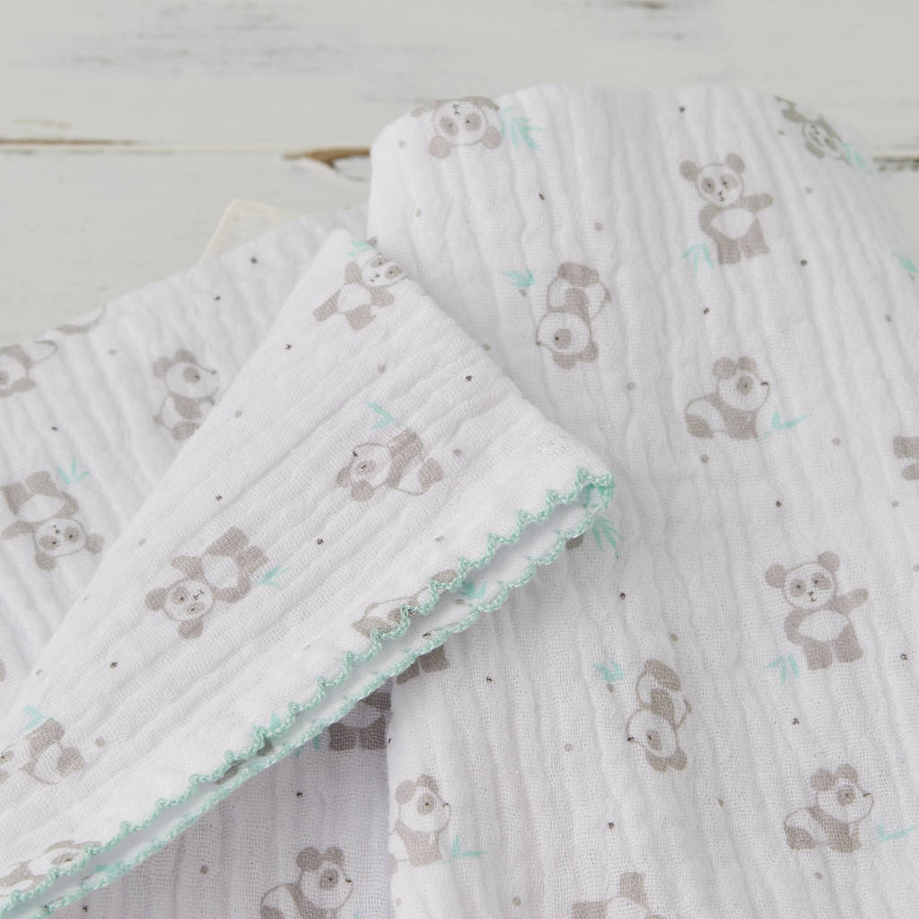 panda print muslin baby wrap by albetta