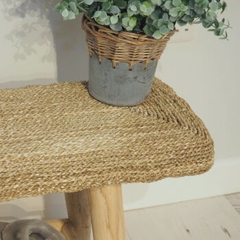Wicker Bench With Shelving, 9 of 9