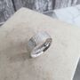Personalised Sterling Silver Ring With Textured Surface, thumbnail 1 of 12