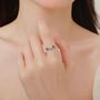 Sterling Silver Enamel Ivy Leaf Motif Ring, thumbnail 6 of 12