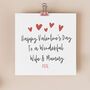 Happy Valentines Day To A Wonderful Wife And Mummy Card, thumbnail 1 of 4